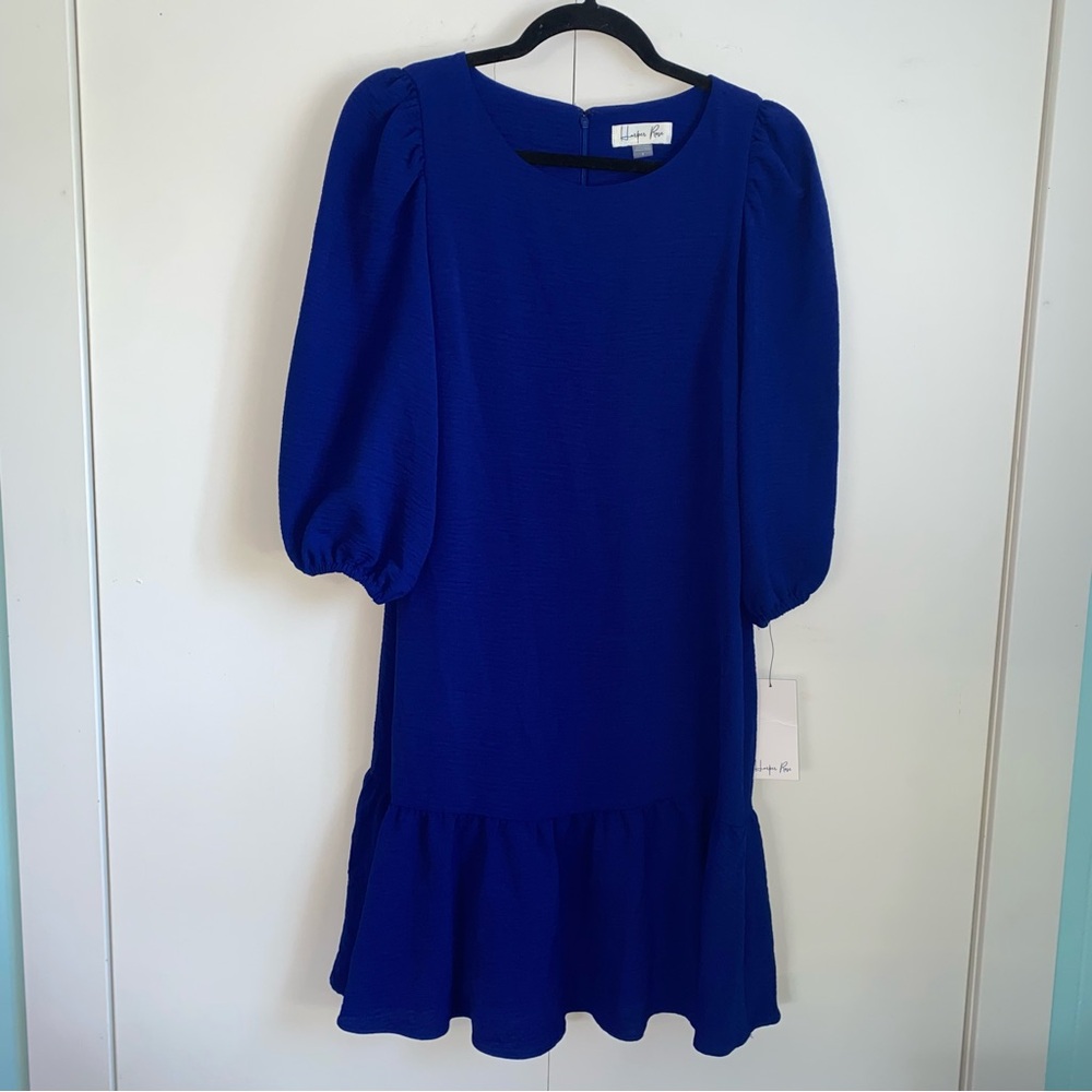 NWT Harper Rose Ultramarine Long Balloon Sleeve Dress